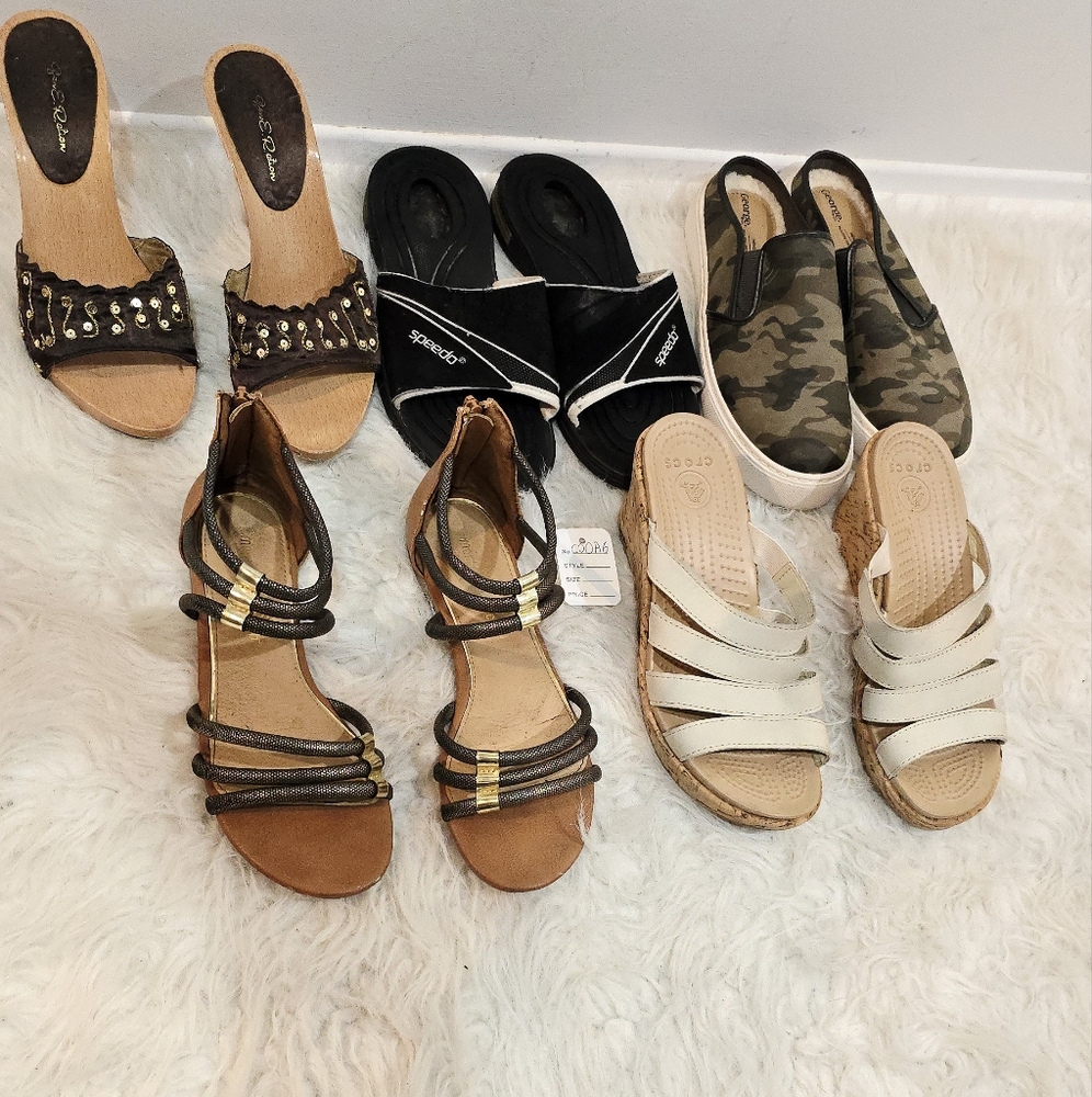 ๐ฅ US Size 6 QUICK SALE! 5-Pair Summer Shoe Lot โ Comfort & Style - Picture 1 of 16